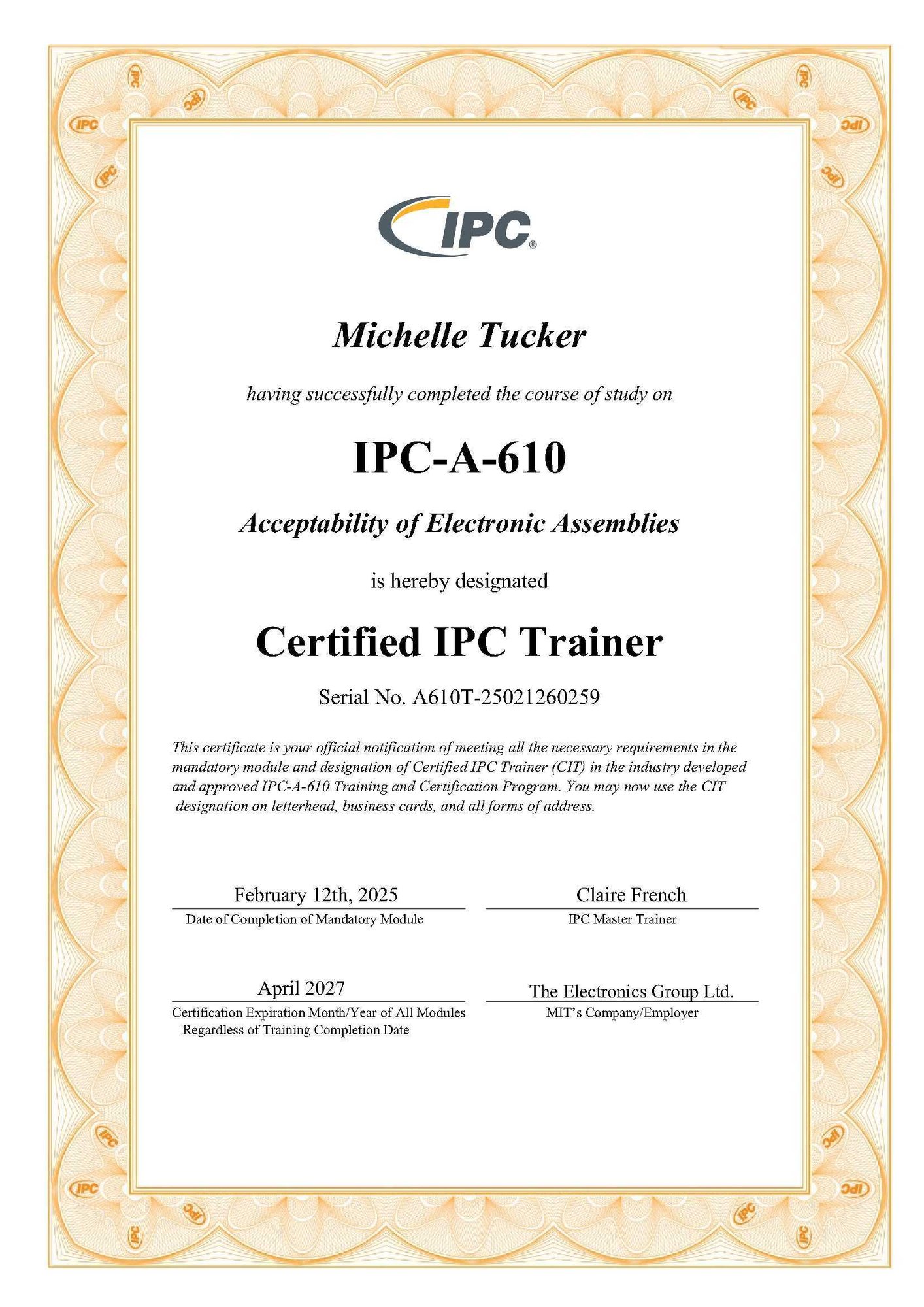 IPC-A-610 Cleveland Circuits
